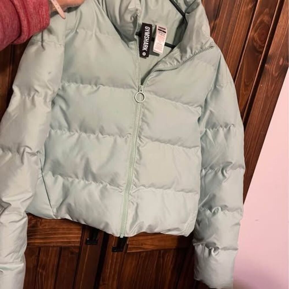 Medium Gymshark Puffer Jacket Seagram Green